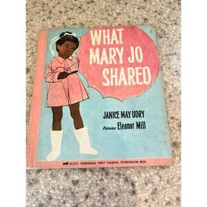 1966 What Mary Jo Shared Children's Illustrated Hardcover book Janice May Udry